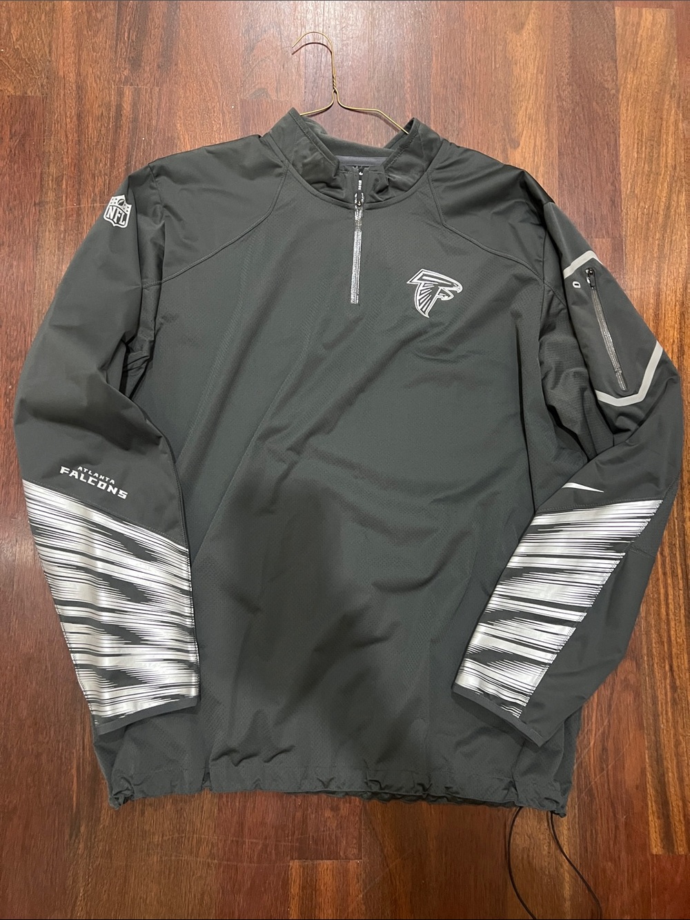 NFL OnField Apparel Atlanta Falcons Black Quarter-Zip Pullover Jacket